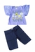 Conjunto Feminino em Meia Malha com Short em Cotton com Brilho - comprar online