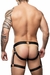 Imagem do Jockstrap com liga e 3 argolas com regulagem nas coxas