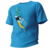 Camiseta Ciano - Papagaio Minecraft Arara Azul e Amarela Pixel Art