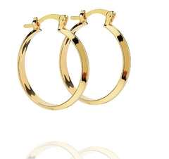 Argola Fecho Italiano Banhada a Ouro 18k - comprar online