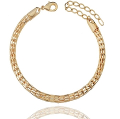 Pulseira Elos Oca Banhada a Ouro 18k