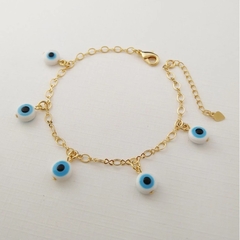 Pulseira Olho Grego Banhada Ouro 18k - comprar online