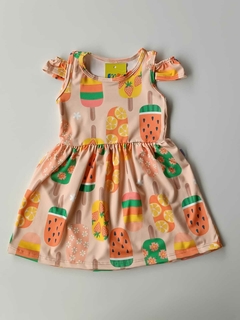 Vestido com estampa Picolé de Frutas