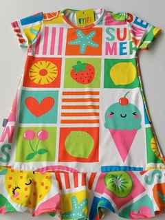 Vestido estampado Frutas e Sorvete - comprar online