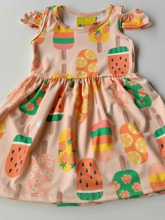 Vestido com estampa Picolé de Frutas - comprar online