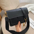 Imagem do Bolsa crossbody de couro colorido contrastante para mulheres, Yogodlns