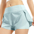 Short Esportivos Femininos Push Up Biker Respirável, Perneiras Duplas, com Bolso