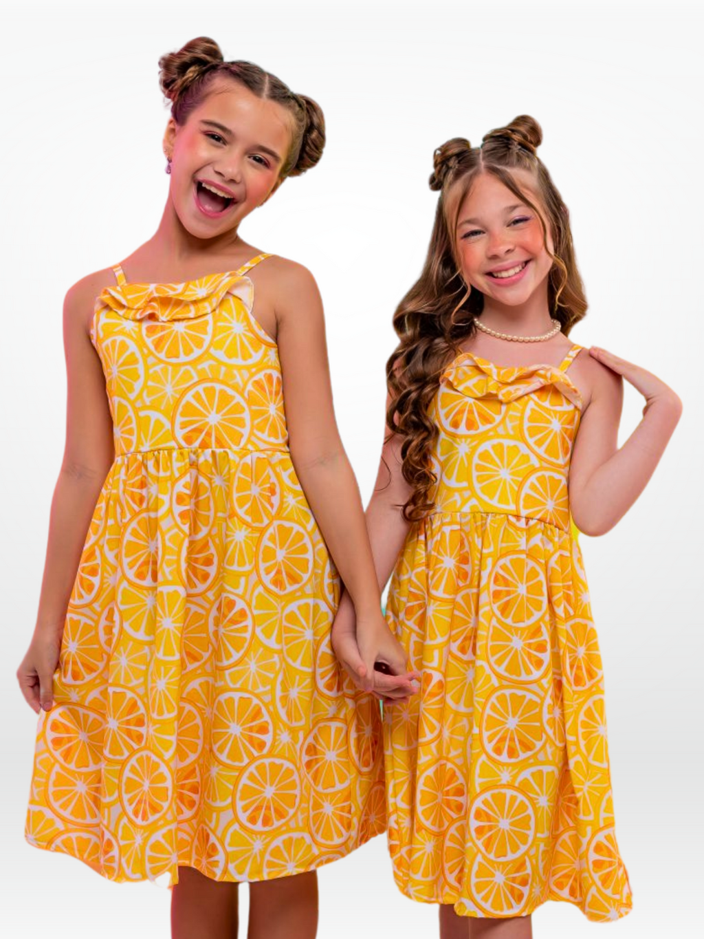 Vestido best sale infantil laranja