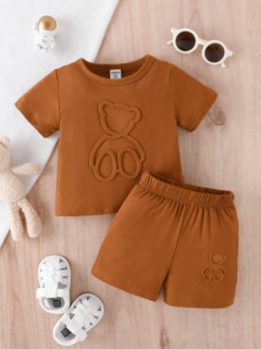 Conjunto de short y franela de Osito Marron