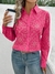 Camisa Feminina Bordada em Laise - Pink - Clamilli