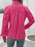 Camisa Social Feminina Tipo Linho com Bordado - Pink - Clamilli