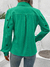 Camisa Social Feminina Tipo Linho com Bordado - Verde Claro - comprar online