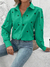 Camisa Social Feminina Tipo Linho com Bordado - Verde Claro na internet