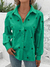 Camisa Social Feminina Tipo Linho com Bordado - Verde Claro - loja online