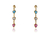 Brinco de Corações com Pedras Coloridas Folheado em Ouro 18k (BR0125) - comprar online