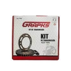 KIT TRANSMISSAO (RELACAO) HONDA POP 110I - ACO 1045 - comprar online