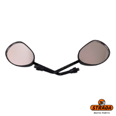 RETROVISOR HONDA BROS BIZ 125 2018 (PAR) - ROSCA INVERSA - (Y) - Strada Moto Parts