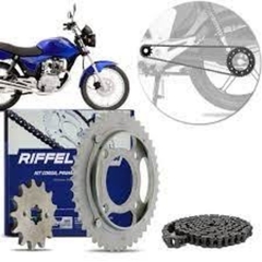 KIT TRANSMISSAO (RELACAO) HONDA TITAN 125 2000 - ACO 1045 TITANIUM - Strada Moto Parts