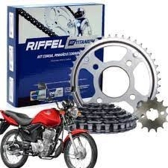 KIT TRANSMISSAO (RELACAO) HONDA TITAN 125 2000 - ACO 1045 TITANIUM na internet