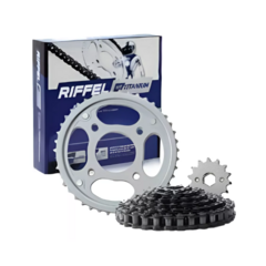 KIT RELACAO TRANSMISSAO RIFFEL SUNDOWN WEB 100 TITANIUM