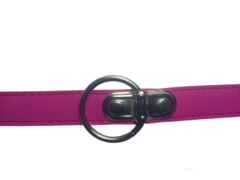 COLLAR ECOCUERO CON CHAROL ROSA CON ARGOLLA - comprar online