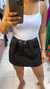 Short saia Feminino alfaitaria Preto