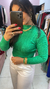 blusa/ Cropped tricot verde. - loja online