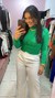 Imagem do blusa/ Cropped tricot verde.