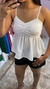 Blusinha regata com babado Branca