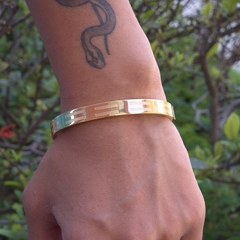 Bracelete traços - AÇO DOURADO