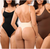 Shaping bodysuit with open back, color: black, beige and brown.
 Body modelador com costas abertas, cor: preto,bege e marrom