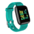 Relógio inteligente SmartFit D13 Pro com pulseira verde e tela digital exibindo data e hora.