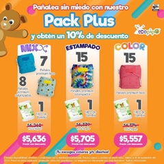 Pack 15 pañales ecológicos Ecopipo + 1 rollo de bambú