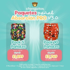 Pack 5 pañales ecológicos Changuitos