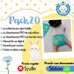 Pack 20 pañales ecológicos Brillito