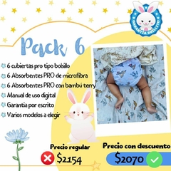 Pack 6 pañales ecológicos Brillito