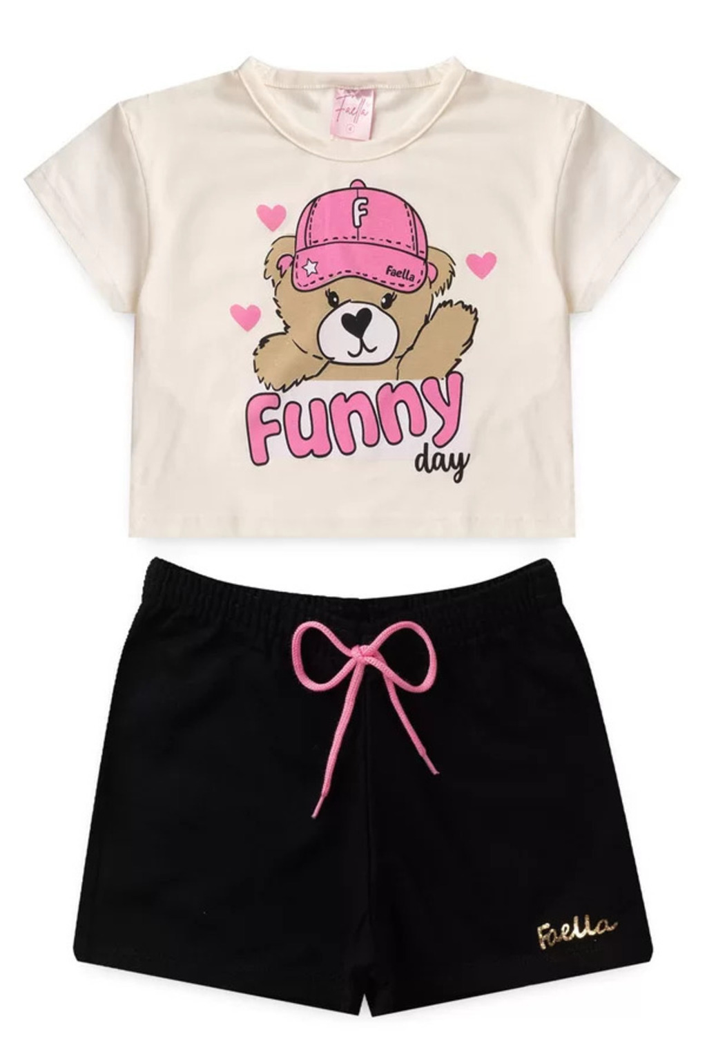 Conjunto Infantil feminino cropped.