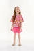 Conjunto Infantil para Meninas com Bata e Shorts (Rosa) Up Baby