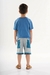 Conjunto Infantil para Meninos com Camiseta e Bermuda (Azul) Up Baby - comprar online