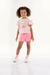 Conjunto Infantil para Menina com Blusa e Shorts (Rosa Claro) Up Baby