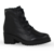 Bota Coturno Couro Burnish 349101 - PRETO ONIX