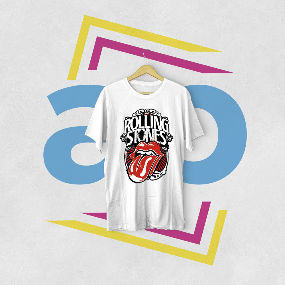 Camiseta rolling stones cheap blanca