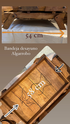 Bandeja de cama madera algarrobo