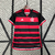 camisa-flamengo-24-25-home-tradicional-nova-lançamento-preto-preta-e-vermelha-vermelho-torcedor-feminina-mulher-girl-adidas-gola-v-arrascaeta-futebol