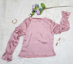 Blusa rosa weekend, manga larga