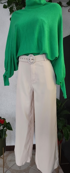 Pantalón beige y anaranjado pierna ancha, cintura alta. c/u. - comprar en línea