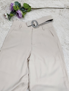 Pantalón beige y anaranjado pierna ancha, cintura alta. c/u. - Fralop Mania