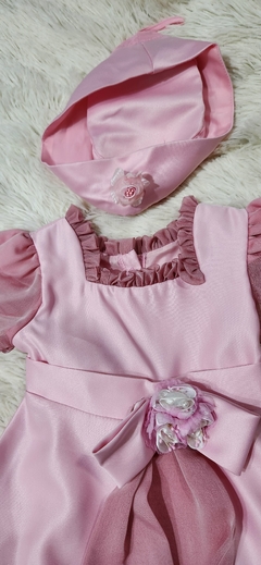 Vestido rosa con sombrerito. - Fralop Mania