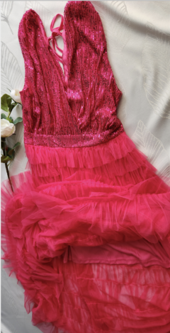 Vestido olanes fucsia - Fralop Mania