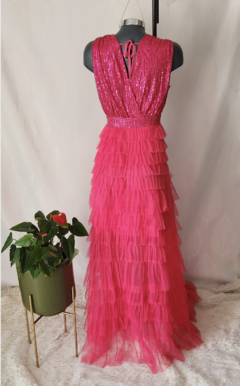 Vestido olanes fucsia - comprar en línea